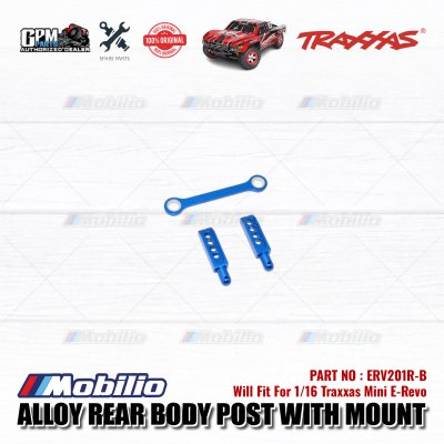 GPM Part #ERV201R Alloy Rear Body Post with Mount for Traxxas 1:16 Mini E-Revo / Slash