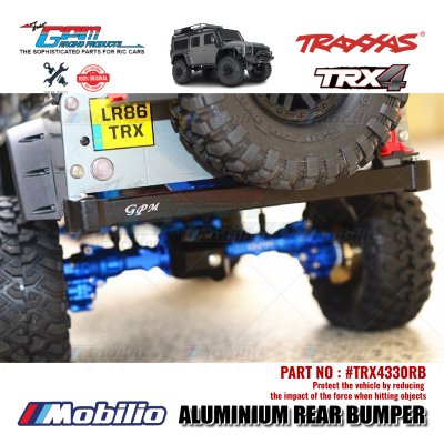 GPM Part #TRX4330RB Aluminium Rear Bumper On-road Street Fighter Traxxas TRX-4 Defender Trail Crawler