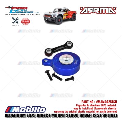 GPM Part #MAM4025TSH Aluminum 7075 Direct Mount Servo Saver 25T Spline with Fix Link Arrma Granite Big Rock Senton Vortexs Typhon Buggy Monster Truck