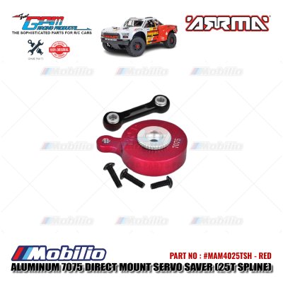GPM Part #MAM4025TSH Aluminum 7075 Direct Mount Servo Saver 25T Spline with Fix Link Arrma Granite Big Rock Senton Vortexs Typhon Buggy Monster Truck