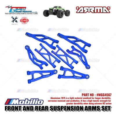 GPM Part #MGG4567 Metal Alloy Front And Rear Suspension Arms set RC Arrma Granite Grom Mega Monster Truck