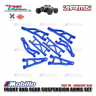 GPM Part #MGG4567 Metal Alloy Front And Rear Suspension Arms set RC Arrma Granite Grom Mega Monster Truck