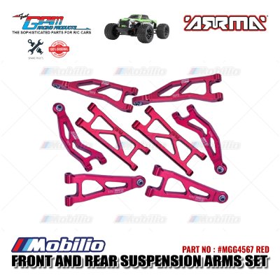 GPM Part #MGG4567 Metal Alloy Front And Rear Suspension Arms set RC Arrma Granite Grom Mega Monster Truck