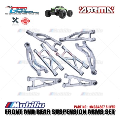 GPM Part #MGG4567 Metal Alloy Front And Rear Suspension Arms set RC Arrma Granite Grom Mega Monster Truck