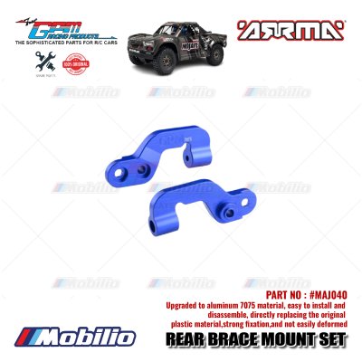 GPM Part #MAJ040 Aluminum Rear Brace Mount Set Arrma Mojave Big Rock 6S BLX Desert Monster Truck