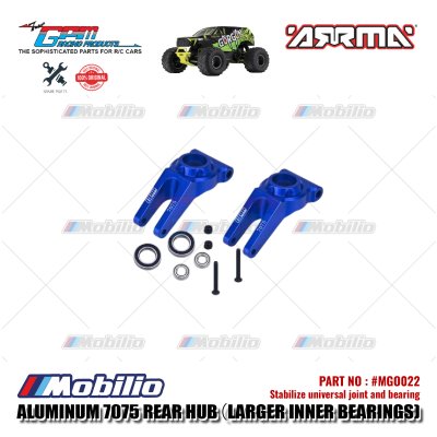 GPM Part #MGO022 Aluminum 7075 Rear Hub with Larger Inner Bearings RC Upgrade Arrma Gorgon Senton Big Rock Monster Truck