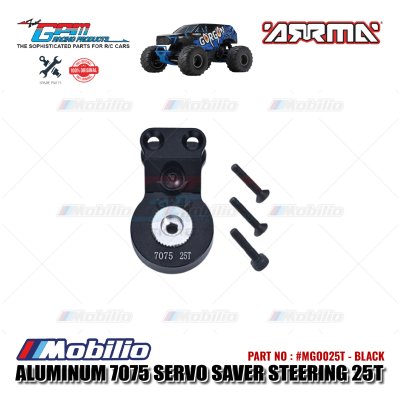 GPM Part #MGO025T Aluminum 7075 Servo Saver Steering 25T with Built-in Spring Arrma Gorgon Mega Monster Truck