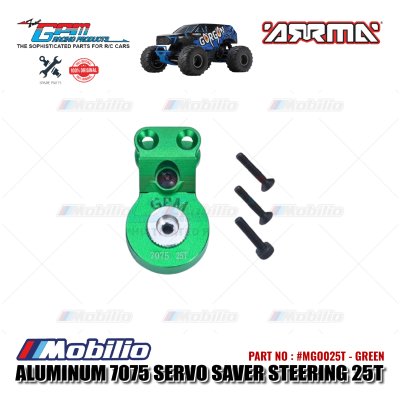 GPM Part #MGO025T Aluminum 7075 Servo Saver Steering 25T with Built-in Spring Arrma Gorgon Mega Monster Truck