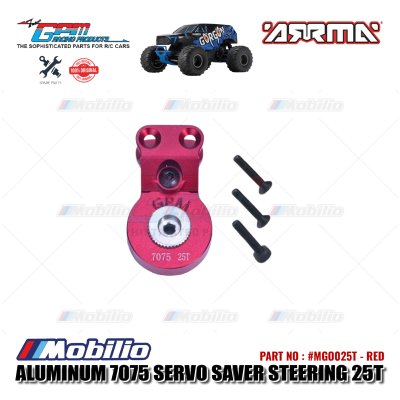 GPM Part #MGO025T Aluminum 7075 Servo Saver Steering 25T with Built-in Spring Arrma Gorgon Mega Monster Truck