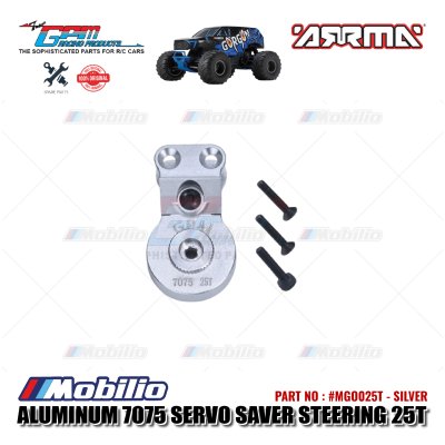 GPM Part #MGO025T Aluminum 7075 Servo Saver Steering 25T with Built-in Spring Arrma Gorgon Mega Monster Truck