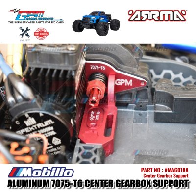 GPM Part #MAG018A Aluminum 7075-T6 Center Gearbox Support RC Upgrade Arrma Granite 4x4 Mega Monster Truck