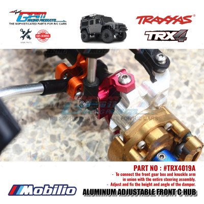 GPM Part #TRX4019A Aluminum Adjustable Front C Hub for Traxxas TRX-4 TRX-6 Trail Crawler