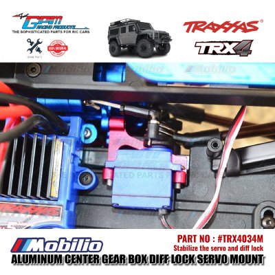 GPM Part #TRX4034M Aluminum Center Gear Box Differential Lock Servo Mount Traxxas TRX-4 TRX-6 Trail Crawler