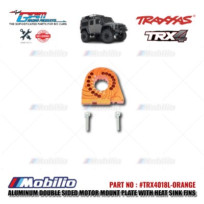 GPM Part #TRX4018L Aluminum Double Sided Motor Mount Plate with Heat Sink Fins Traxxas TRX-4 TRX-6 Trail Crawler