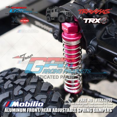 GPM Part #TRX4090 Aluminum Front / Rear Adjustable Spring Dampers Shock Traxxas TRX-4 TRX-6 Trail Crawler