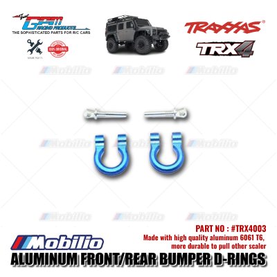 GPM Part #TRX4003 Aluminum Front/Rear Bumper D-rings - 2 Pcs for Traxxas TRX4 Crawler Car
