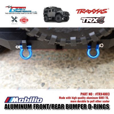 GPM Part #TRX4003 Aluminum Front/Rear Bumper D-rings - 2 Pcs for Traxxas TRX4 Crawler Car