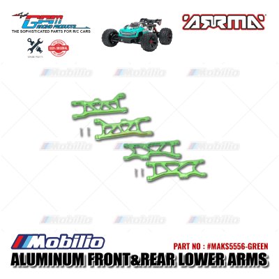 GPM Part #MAKS5556 Aluminum Front and Rear Lower Arms Set Arrma Kraton 4X4 4S BLX Monster Truck