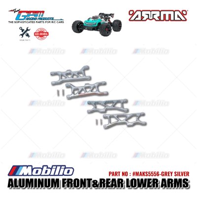 GPM Part #MAKS5556 Aluminum Front and Rear Lower Arms Set Arrma Kraton 4X4 4S BLX Monster Truck