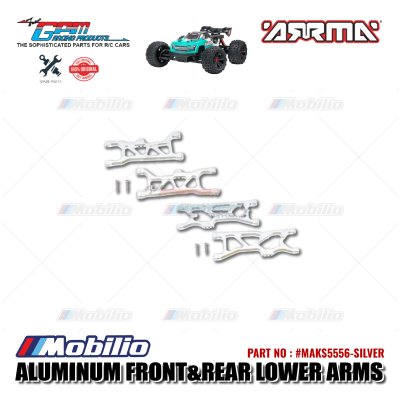 GPM Part #MAKS5556 Aluminum Front and Rear Lower Arms Set Arrma Kraton 4X4 4S BLX Monster Truck
