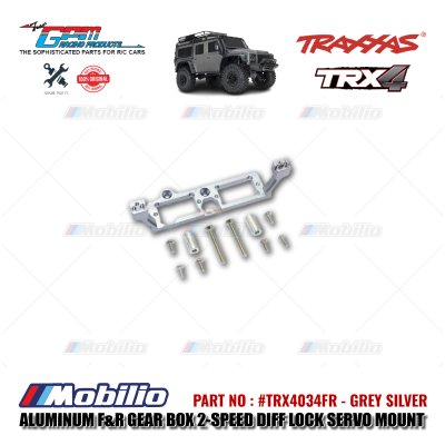 GPM Part #TRX4034FR Aluminum Front Rear Gear Box 2-speed Differential Lock Servo Mount Traxxas TRX-4 TRX-6 Trail Crawler