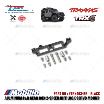 GPM Part #TRX4034FR Aluminum Front Rear Gear Box 2-speed Differential Lock Servo Mount Traxxas TRX-4 TRX-6 Trail Crawler