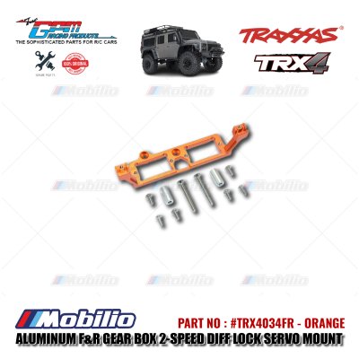 GPM Part #TRX4034FR Aluminum Front Rear Gear Box 2-speed Differential Lock Servo Mount Traxxas TRX-4 TRX-6 Trail Crawler