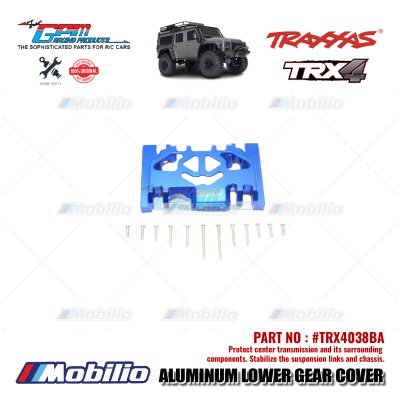 GPM Part #TRX4038BA Aluminum Lower Gear Cover Skid Plate Traxxas TRX-4 TRX-6 Trail Crawler