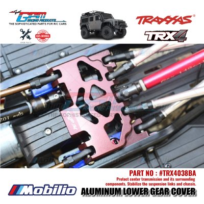 GPM Part #TRX4038BA Aluminum Lower Gear Cover Skid Plate Traxxas TRX-4 TRX-6 Trail Crawler