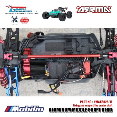 GPM Part #MAKS025/JT Aluminum Middle Shaft Head RC Upgrade Arrma 1/10 Kraton Vortexs Outcast 4x4 Stadium Truck