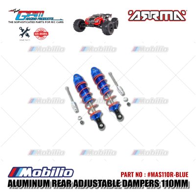 GPM Part #MAS110R Aluminum Rear Adjustable Dampers 110mm RC Upgrade Arrma 6S Kraton Tailon Typhon Senton