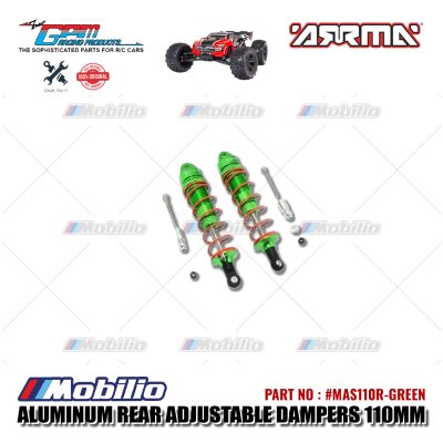 GPM Part #MAS110R Aluminum Rear Adjustable Dampers 110mm RC Upgrade Arrma 6S Kraton Tailon Typhon Senton