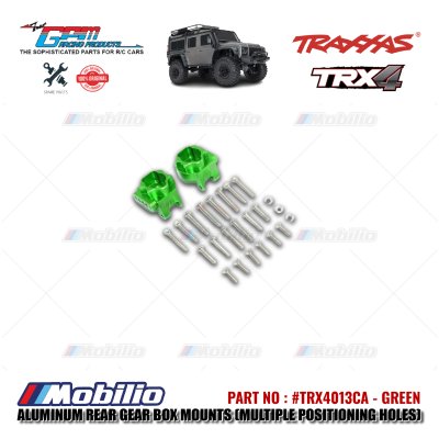 GPM Part #TRX4013CA Aluminum Rear Gear Box Mounts Multiple Positioning Holes Traxxas TRX-4 TRX-6 Trail Crawler