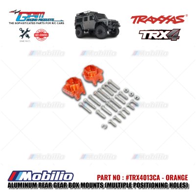 GPM Part #TRX4013CA Aluminum Rear Gear Box Mounts Multiple Positioning Holes Traxxas TRX-4 TRX-6 Trail Crawler