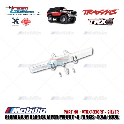 GPM Part #TRX4330RF Aluminium Rear Bumper Mount D-rings Tow Hook RC Upgrade Traxxas TRX-4 Ford Bronco Crawler Adventure