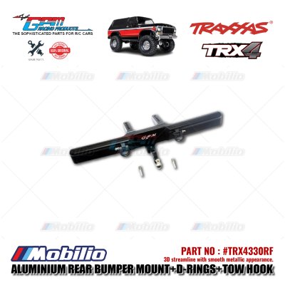 GPM Part #TRX4330RF Aluminium Rear Bumper Mount D-rings Tow Hook RC Upgrade Traxxas TRX-4 Ford Bronco Crawler Adventure