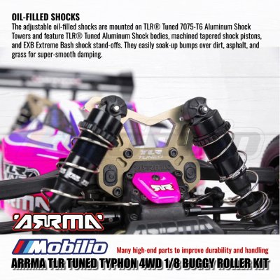 Arrma TLR Tuned Typhon 4x4 1/8 Scale Buggy Roller KIT RC Part #ARA8306