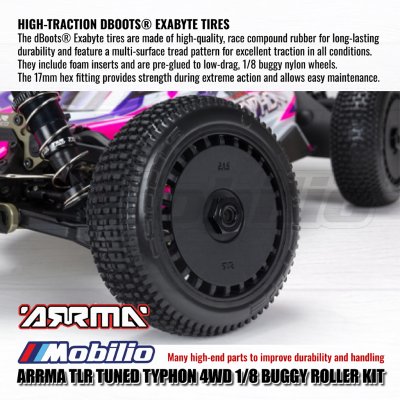 Arrma TLR Tuned Typhon 4x4 1/8 Scale Buggy Roller KIT RC Part #ARA8306