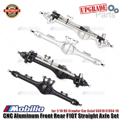 Upgrade Part CNC Aluminum Front Rear F10T Straight Axle Set for 1/10 RC Crawler Car Axial SCX10 II VS4-10