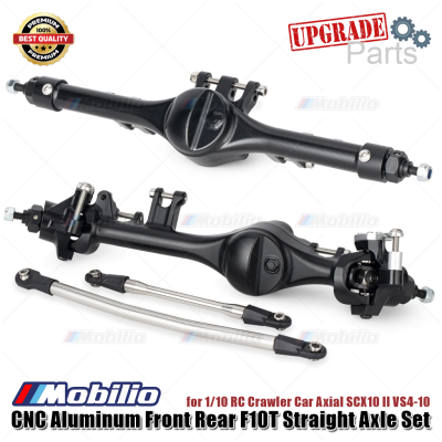 Upgrade Part CNC Aluminum Front Rear F10T Straight Axle Set for 1/10 RC Crawler Car Axial SCX10 II VS4-10