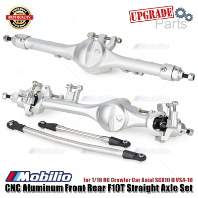 Upgrade Part CNC Aluminum Front Rear F10T Straight Axle Set for 1/10 RC Crawler Car Axial SCX10 II VS4-10