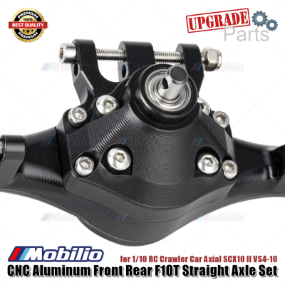 Upgrade Part CNC Aluminum Front Rear F10T Straight Axle Set for 1/10 RC Crawler Car Axial SCX10 II VS4-10