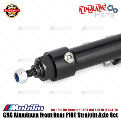 Upgrade Part CNC Aluminum Front Rear F10T Straight Axle Set for 1/10 RC Crawler Car Axial SCX10 II VS4-10