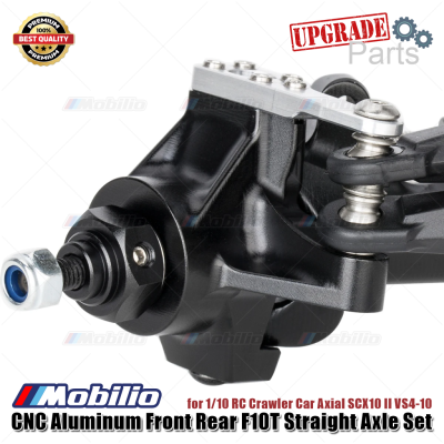 Upgrade Part CNC Aluminum Front Rear F10T Straight Axle Set for 1/10 RC Crawler Car Axial SCX10 II VS4-10