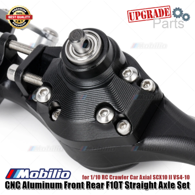 Upgrade Part CNC Aluminum Front Rear F10T Straight Axle Set for 1/10 RC Crawler Car Axial SCX10 II VS4-10