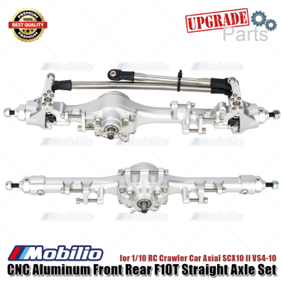 Upgrade Part CNC Aluminum Front Rear F10T Straight Axle Set for 1/10 RC Crawler Car Axial SCX10 II VS4-10