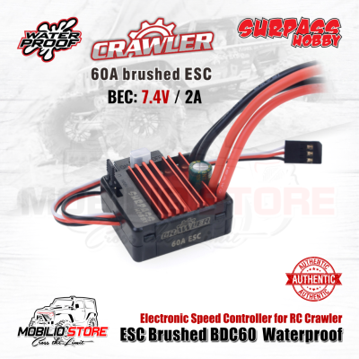Surpass Hobby Crawler ESC Brushed BDC60 60A Waterproof for RC Car