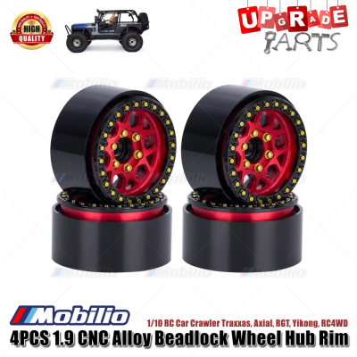 Velg Upgrade 4PCS 1.9 CNC Alloy Beadlock Wheel Hub Rim 1/10 RC Car Crawler Traxxas Axial RGT Yikong RC4WD