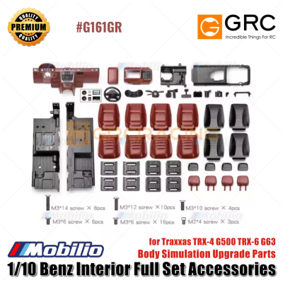 GRC 1/10 Benz Interior Full Set For Traxxas TRX4 G500 TRX6 G63 Body Simulation Upgrade parts accessories #G161GR G161GY