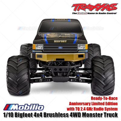 Traxxas 67134-1 1/10 Bigfoot 4x4 Brushless 4WD Monster Truck 50th Anniversary Limited Edition RTR EP w/ TQ 2.4 GHz Radio System